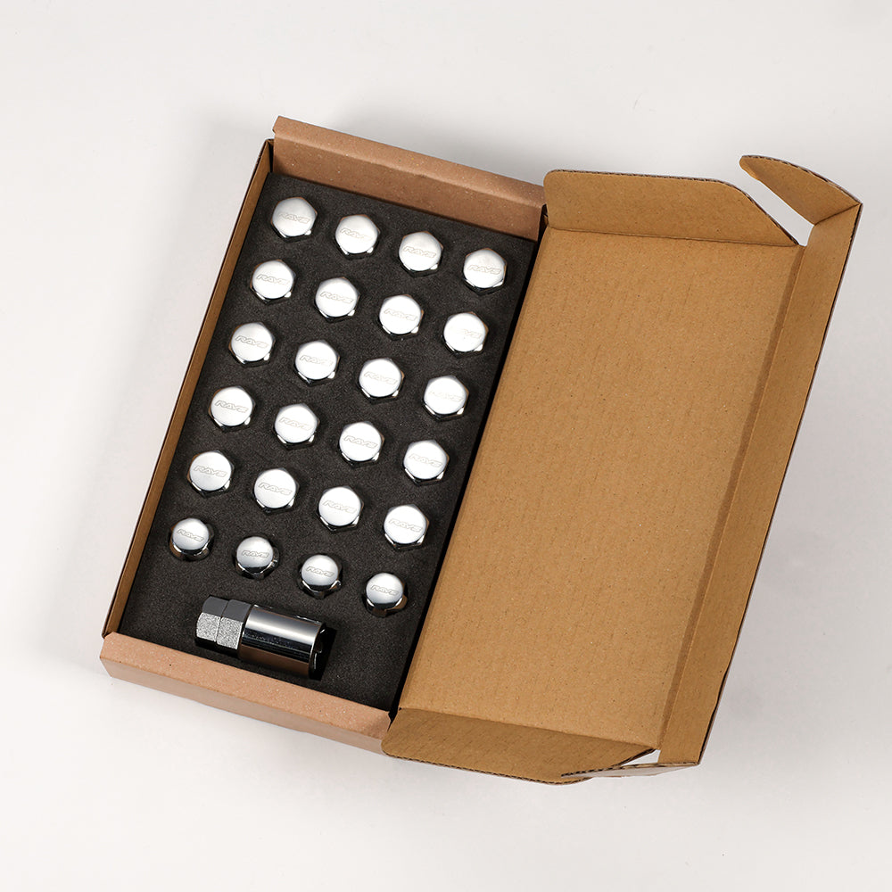 RAYS 19HEX Nut & Lock Set L33 - M14 x 1.5 - 24 Lug Set