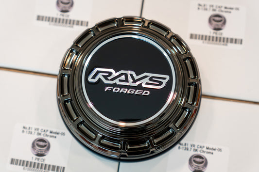 RAYS 4x4 VR Forged Center Cap Model-05 (No.81) 112mm bore - Black Chrome (4 pcs)