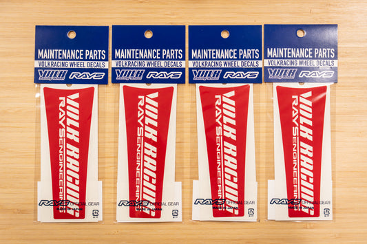 RAYS Volk Racing TE37SL Wheel Repair Spoke Sticker - 19 Inch - Red (4 pcs)