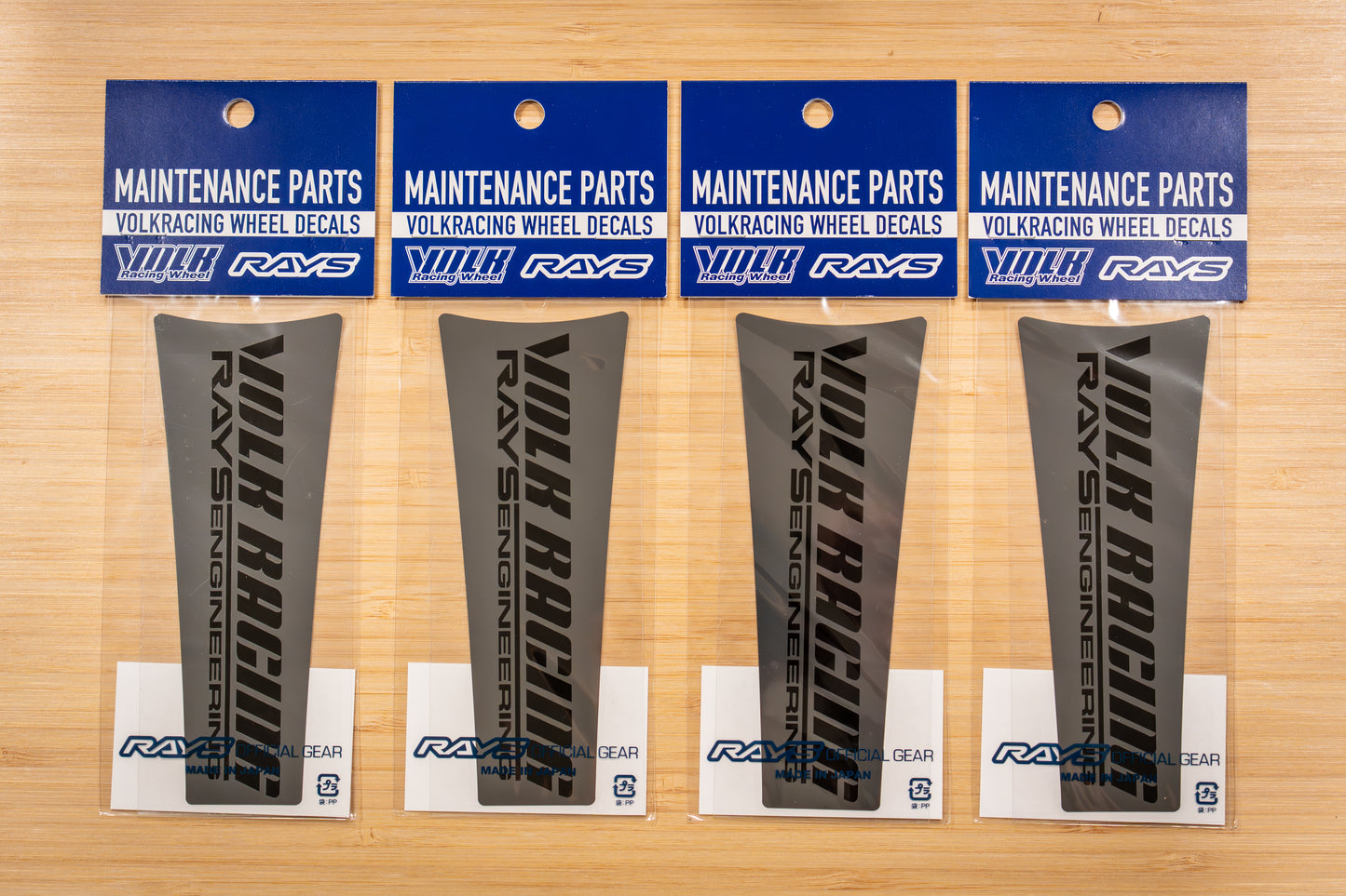 RAYS Volk Racing TE37SL Wheel Repair Spoke Sticker - 19 Inch - Metal Black (4 pcs)