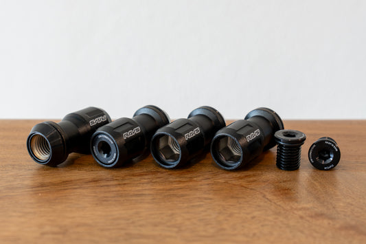 RAYS Formula Nut Set L45 (FN-II) - M12 x 1.5 - 4 Single Lugs