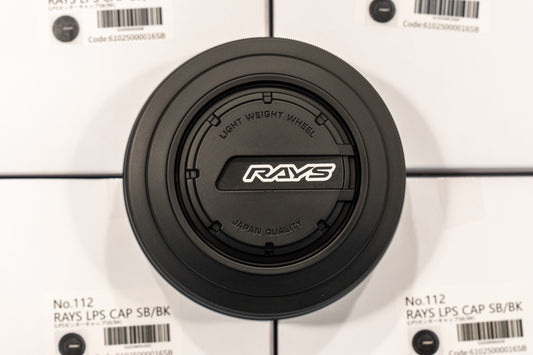 RAYS 4x4 LPS Center Cap (No.112) - 112mm bore - Matte Black / Black (Set of 4)