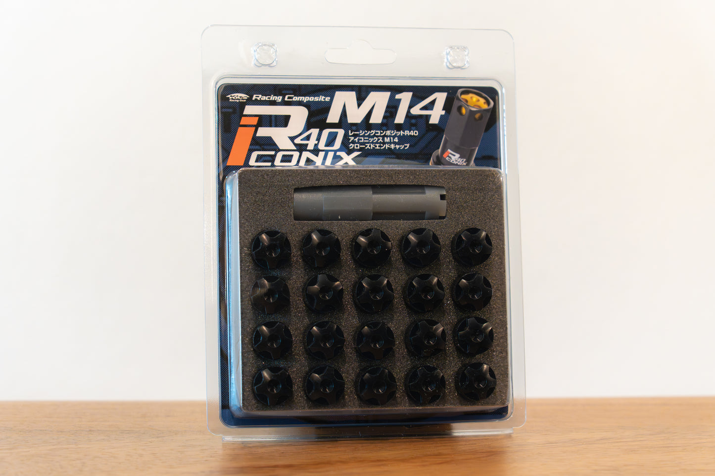 KYO-EI Racing Composite R40 iCONIX Aluminum Closed End Caps - M14x1.5 (20 caps)