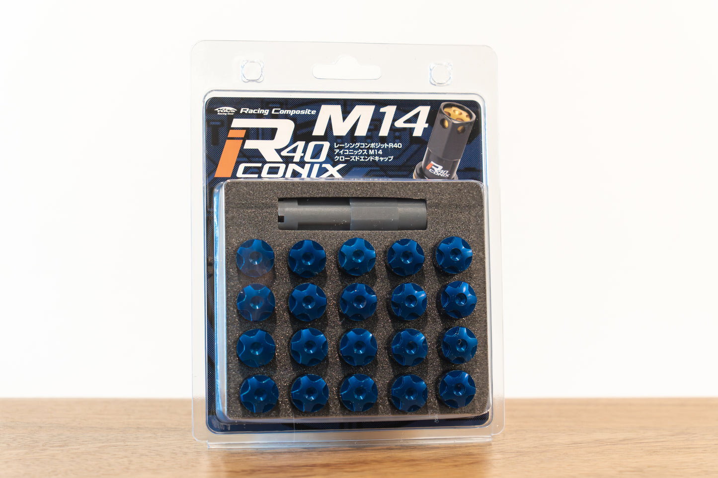 KYO-EI Racing Composite R40 iCONIX Aluminum Closed End Caps - M14x1.5 (20 caps)