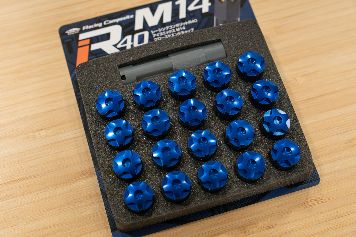 KYO-EI Racing Composite R40 iCONIX Aluminum Closed End Caps - M14x1.5 (20 caps)