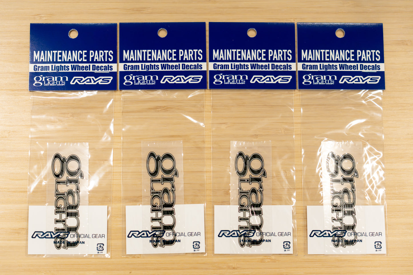 RAYS gramLIGHTS Wheel Repair Rim Sticker, 80mm (No.3) - BLACK (4 pcs)