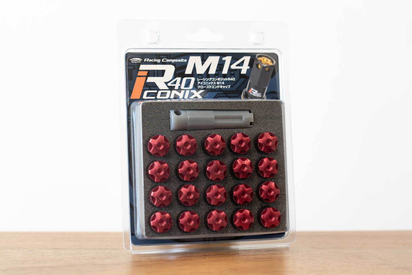 KYO-EI Racing Composite R40 iCONIX Aluminum Closed End Caps - M14x1.5 (20 caps)