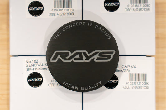 RAYS 4x4 LPS Center Cap V3 (No.108) - Semigloss Black SB / Black BK (4 pcs)