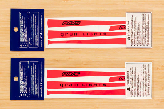 RAYS gramLIGHTS 57Xtreme Wheel Spoke Sticker (No.9) - LUMINOUS RED