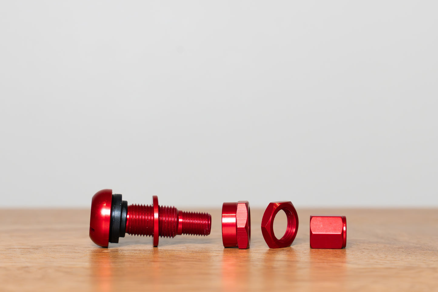 RAYS European Aluminum Air Valve (No.51) Anodized - RED