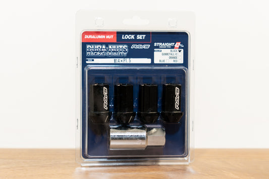 RAYS Dura-Nut L42 Lock 4pc Set - M14 x 1.5 - (4 Lug Set)