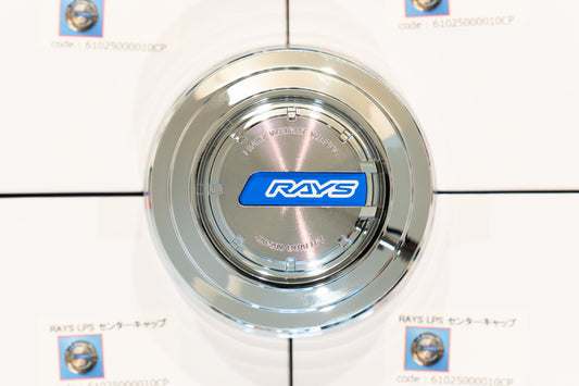 RAYS 4x4 LPS Center Cap (No.86) - 112mm bore - Chrome / Blue BL (Set of 4)