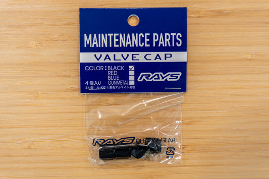 Genuine RAYS Aluminum Air Valve Cap Black