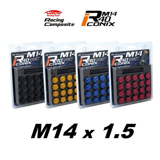 KYO-EI Racing Composite R40 iCONIX Aluminum Closed End Caps - M14x1.5 (20 caps)