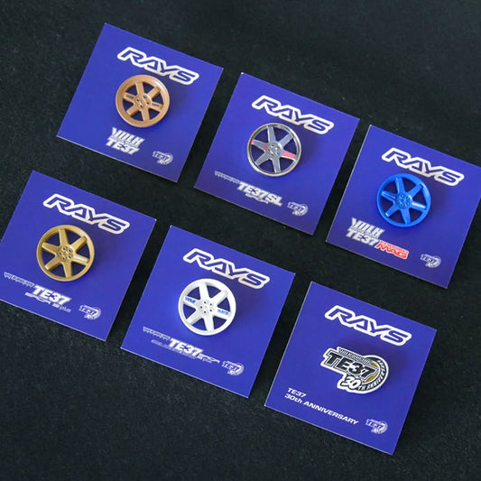 RAYS x Leen Customs TE37 30th Anniversary Pin Badge
