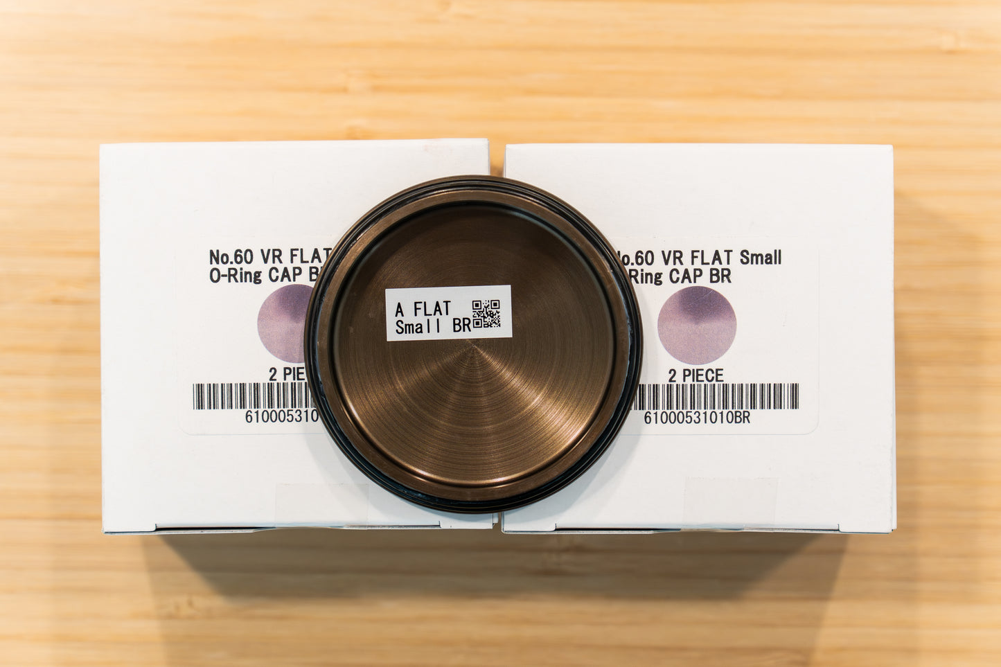 RAYS Volk Racing VR Flat Small O-Ring Center Cap (No.60) - Bronze BR (4 pcs)