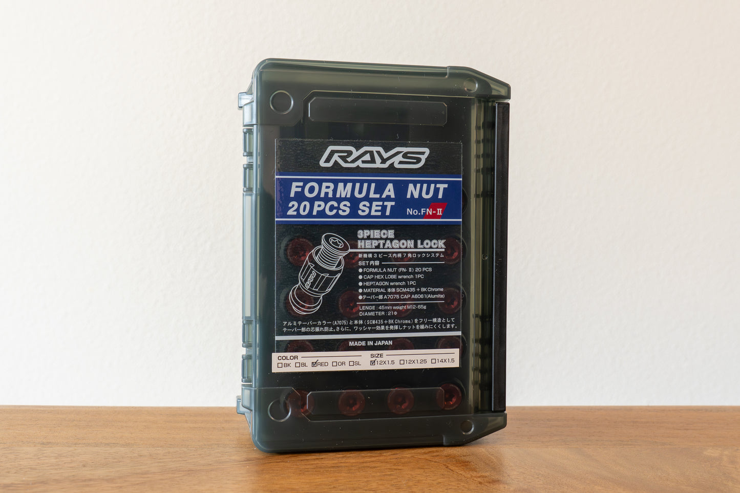 RAYS Formula Nut Set L45 (FN-II) - M12 x 1.5 - 20 Lug Set