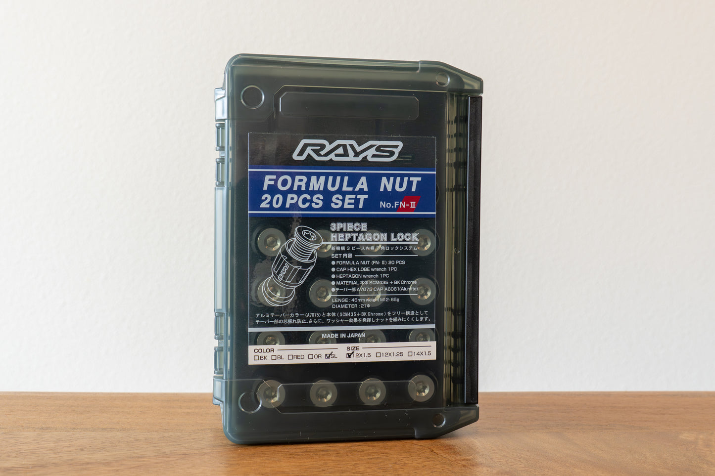 RAYS Formula Nut Set L45 (FN-II) - M12 x 1.5 - 20 Lug Set