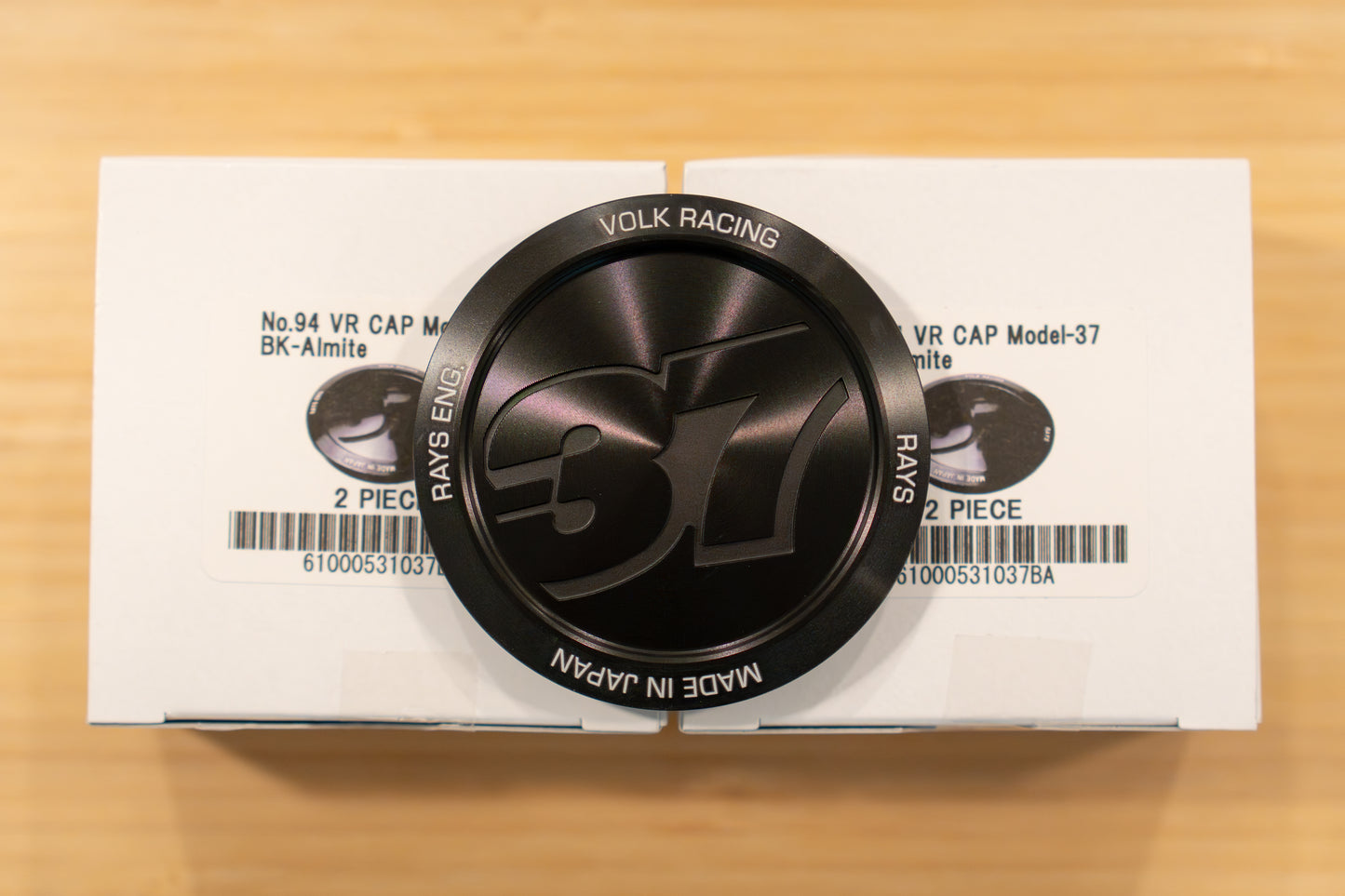 RAYS Volk Racing Model-37 VR Center Cap (No.94) - Black Almite (4 pcs)