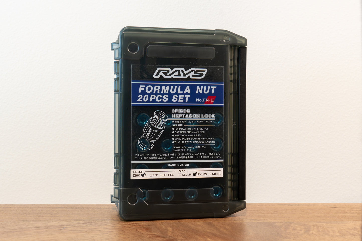 RAYS Formula Nut Set L45 (FN-II) - M12 x 1.25 - 20 Lug Set
