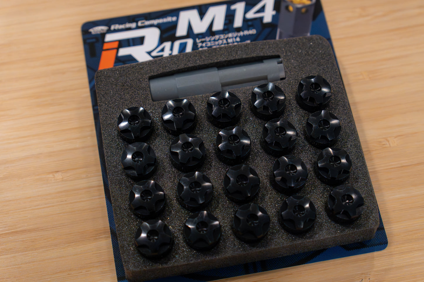 KYO-EI Racing Composite R40 iCONIX Aluminum Closed End Caps - M14x1.5 (20 caps)