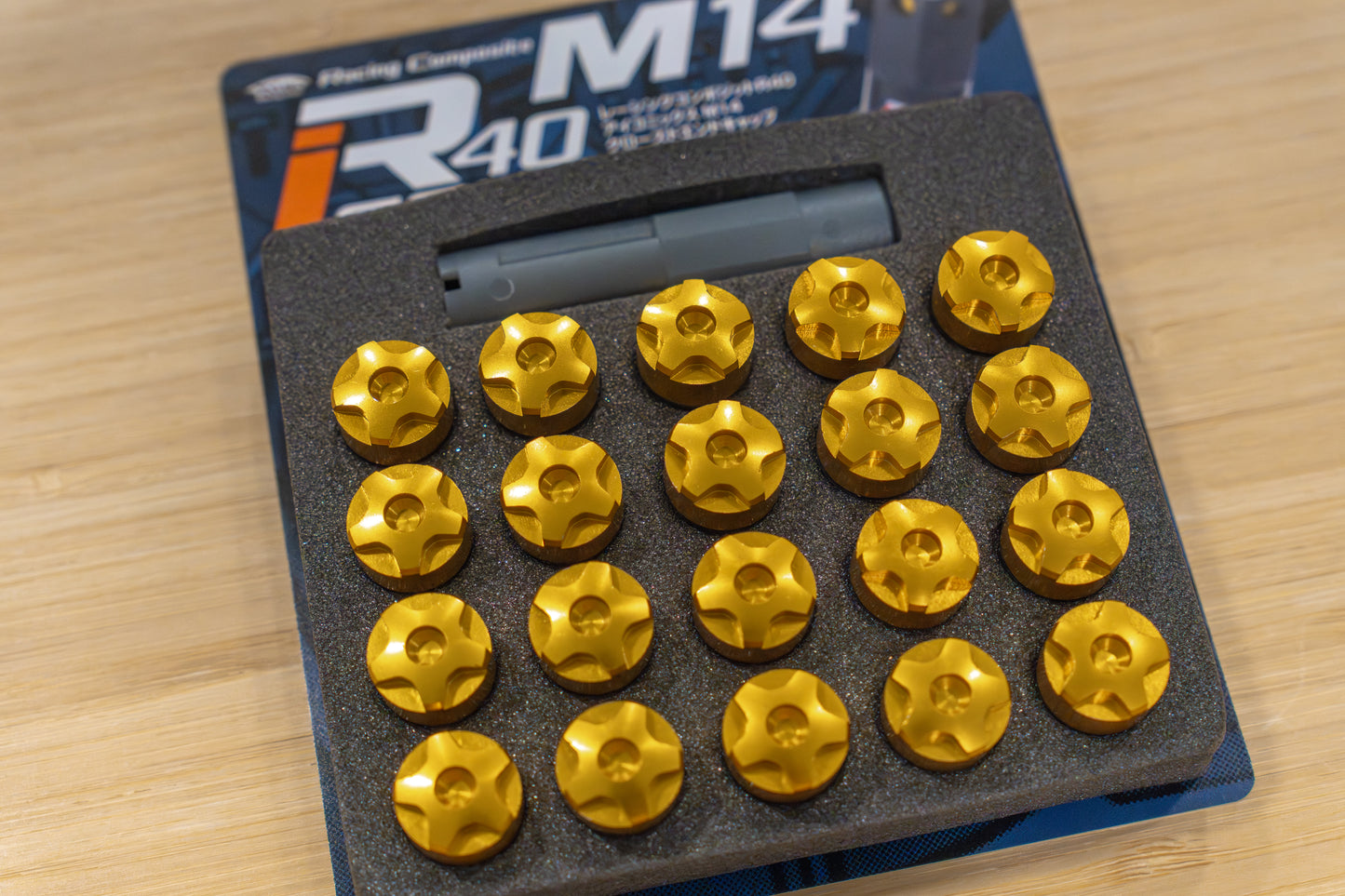 KYO-EI Racing Composite R40 iCONIX Aluminum Closed End Caps - M14x1.5 (20 caps)