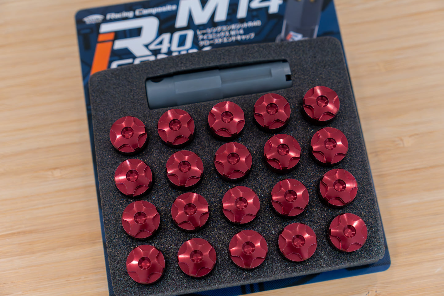 KYO-EI Racing Composite R40 iCONIX Aluminum Closed End Caps - M14x1.5 (20 caps)