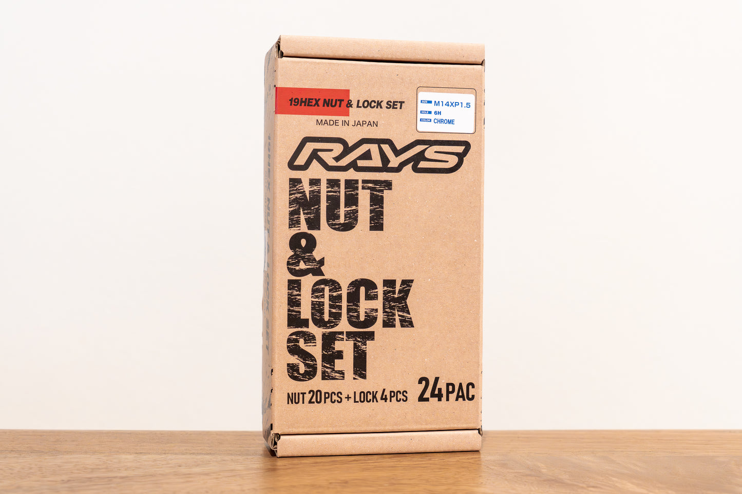RAYS 19HEX Nut & Lock Set L33 - M14 x 1.5 - 24 Lug Set