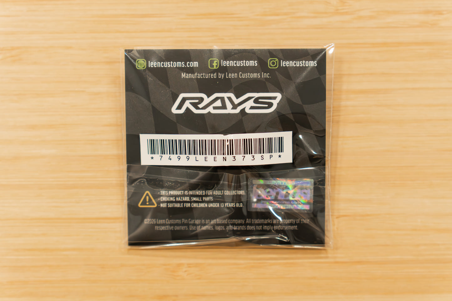 RAYS x Leen Customs TE37 30th Anniversary Pin Badge