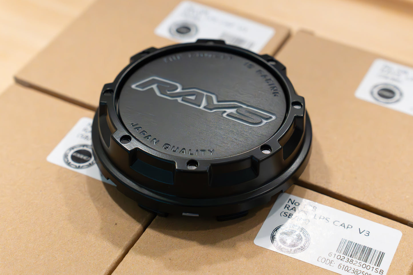 RAYS 4x4 LPS Center Cap V3 (No.108) - Semigloss Black SB / Black BK (4 pcs)