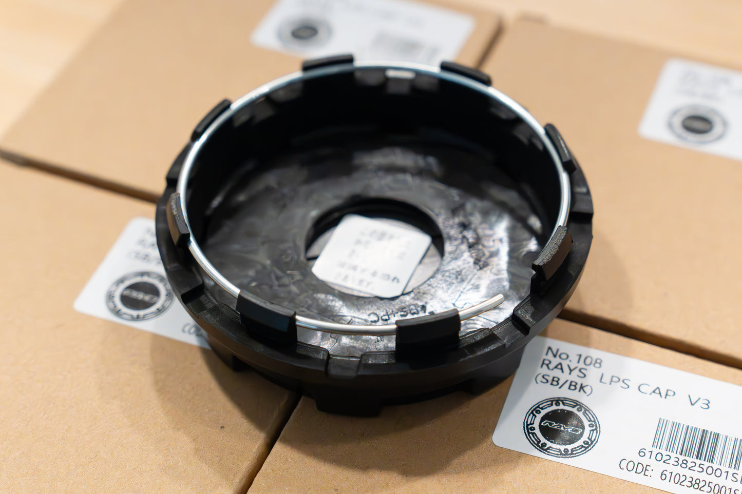 RAYS 4x4 LPS Center Cap V3 (No.108) - Semigloss Black SB / Black BK (4 pcs)
