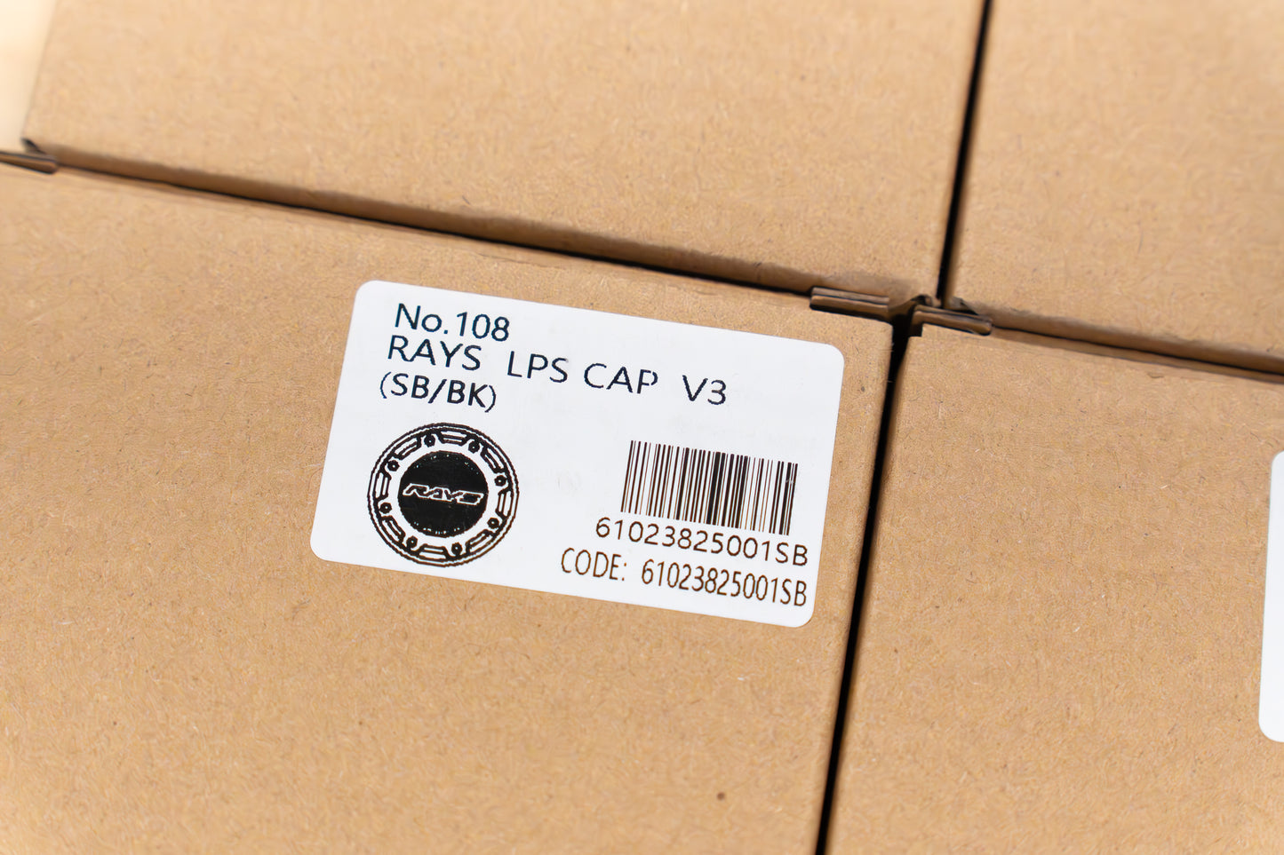 RAYS 4x4 LPS Center Cap V3 (No.108) - Semigloss Black SB / Black BK (4 pcs)