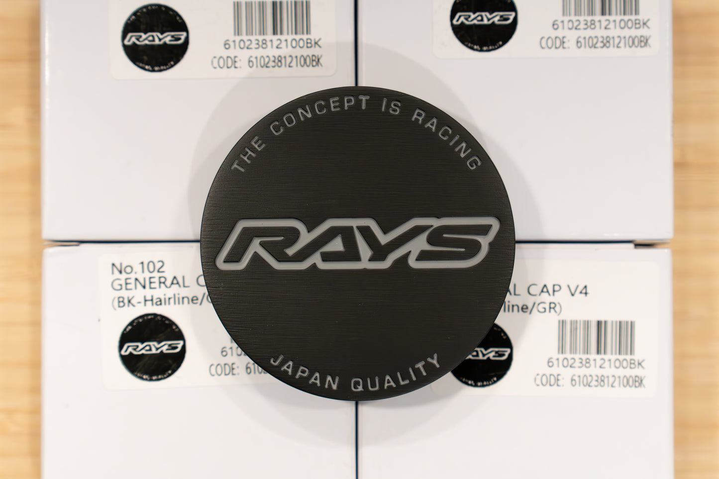 RAYS 4x4 LPS Center Cap V3 (No.108) - Semigloss Black SB / Black BK (4 pcs)