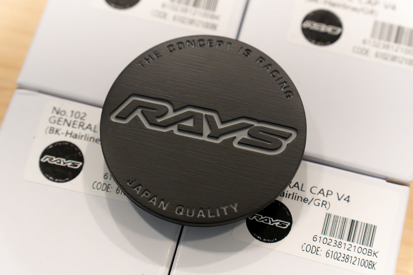RAYS 4x4 LPS Center Cap V3 (No.108) - Semigloss Black SB / Black BK (4 pcs)