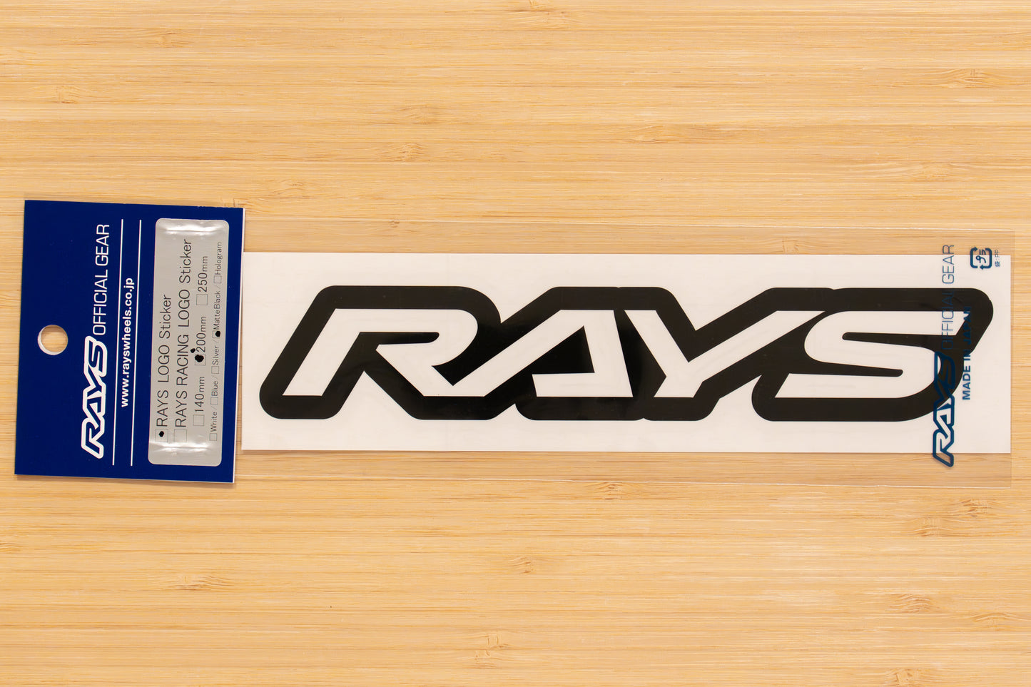 RAYS Official Logo Sticker (No.18) - 200 mm