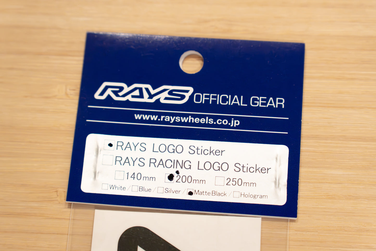 RAYS Official Logo Sticker (No.18) - 200 mm