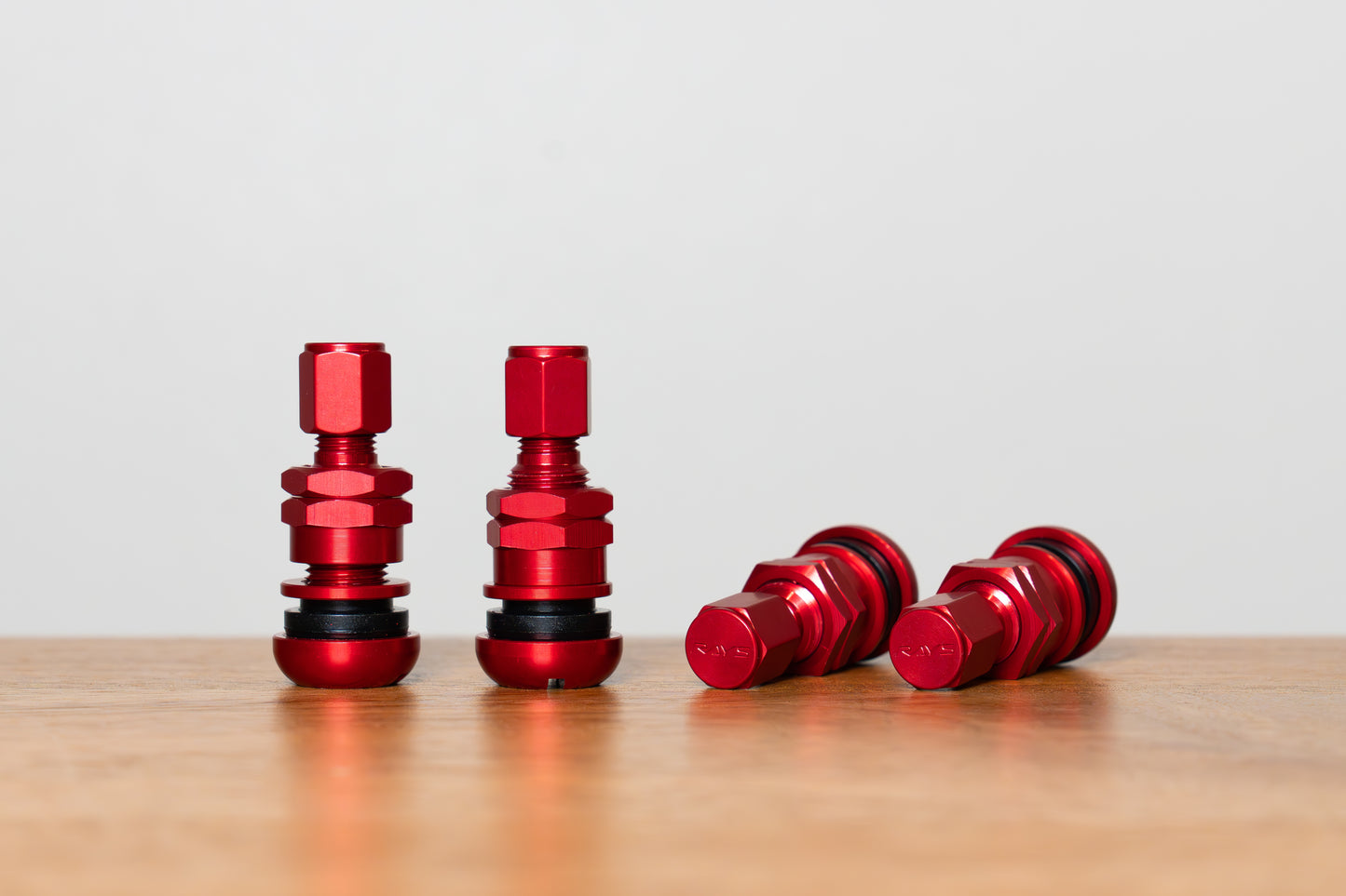 RAYS European Aluminum Air Valve (No.51) Anodized - RED