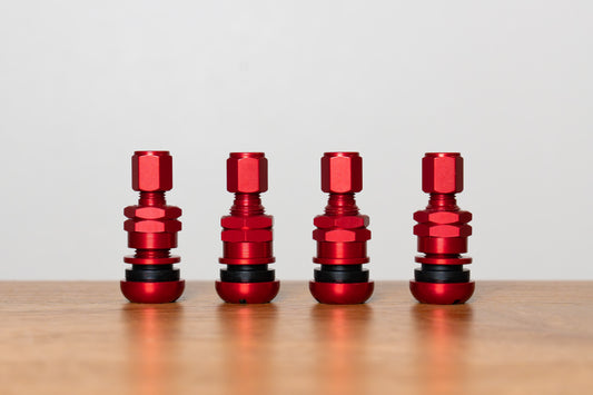 RAYS European Aluminum Air Valve (No.51) Anodized - RED