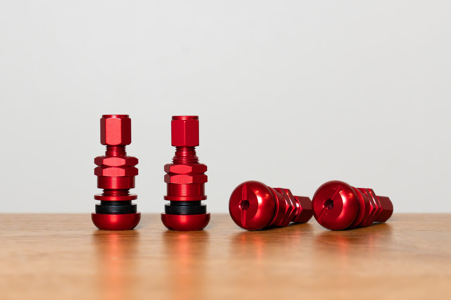 RAYS European Aluminum Air Valve (No.51) Anodized - RED