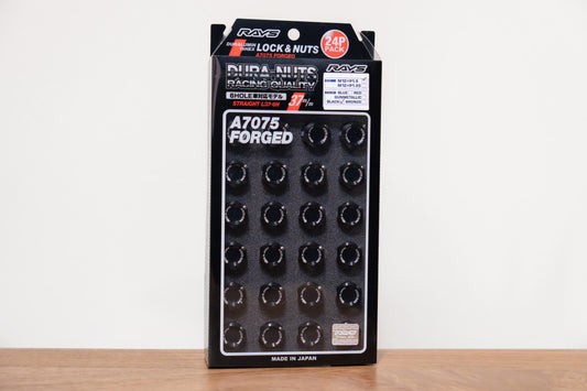 RAYS Dura-Nut L37 Straight Type for 6H - M12 x 1.5 - 24 Lug Set