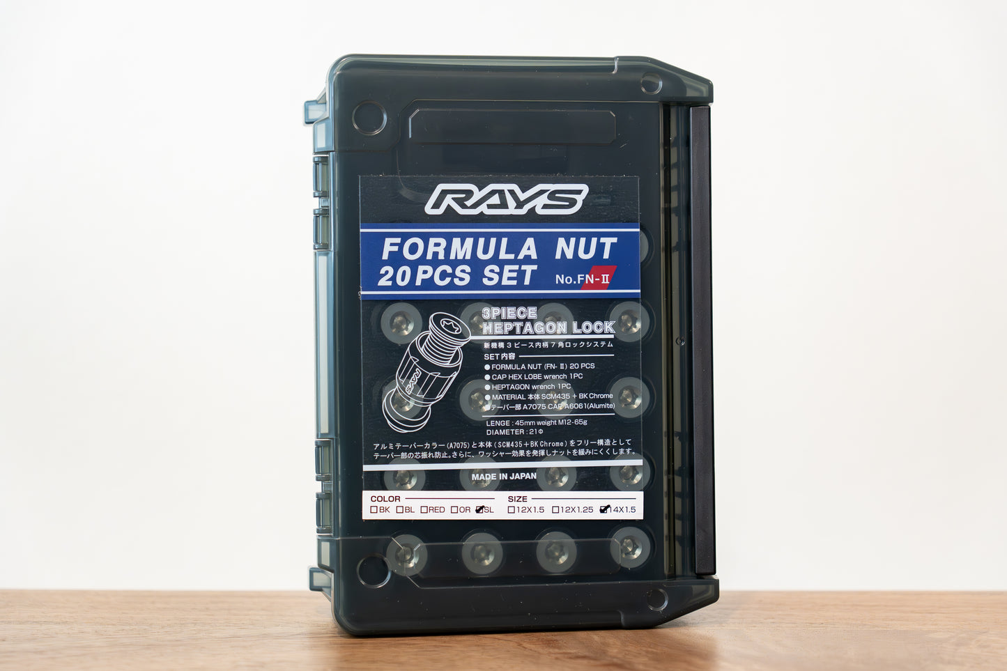 RAYS Formula Nut Set L45 (FN-II) - M14 x 1.5 - 20 Lug Set