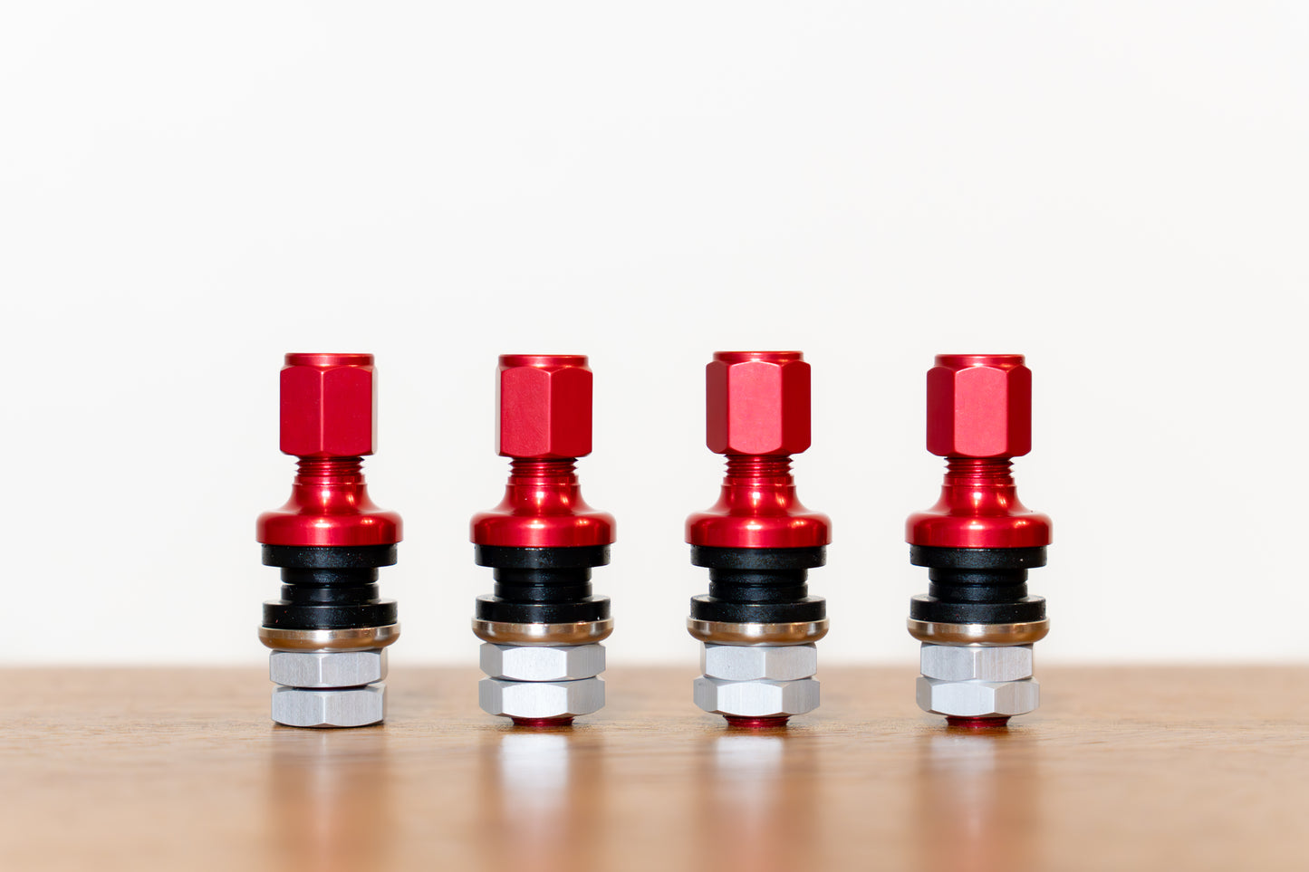 RAYS Inside Aluminum Air Valve (No.58) Anodized - RED
