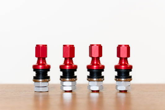 RAYS Inside Aluminum Air Valve (No.58) Anodized - RED