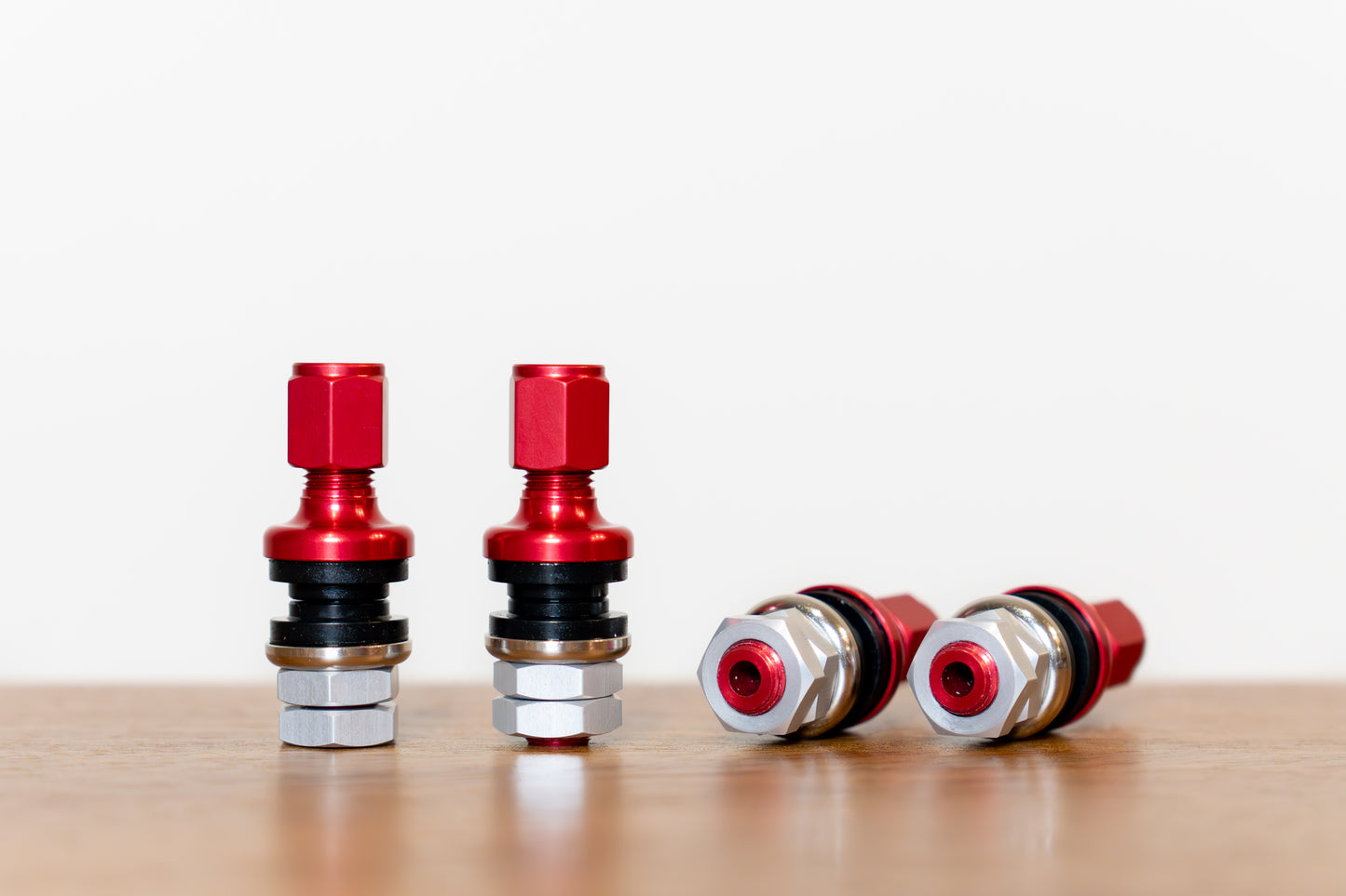 RAYS Inside Aluminum Air Valve (No.58) Anodized - RED