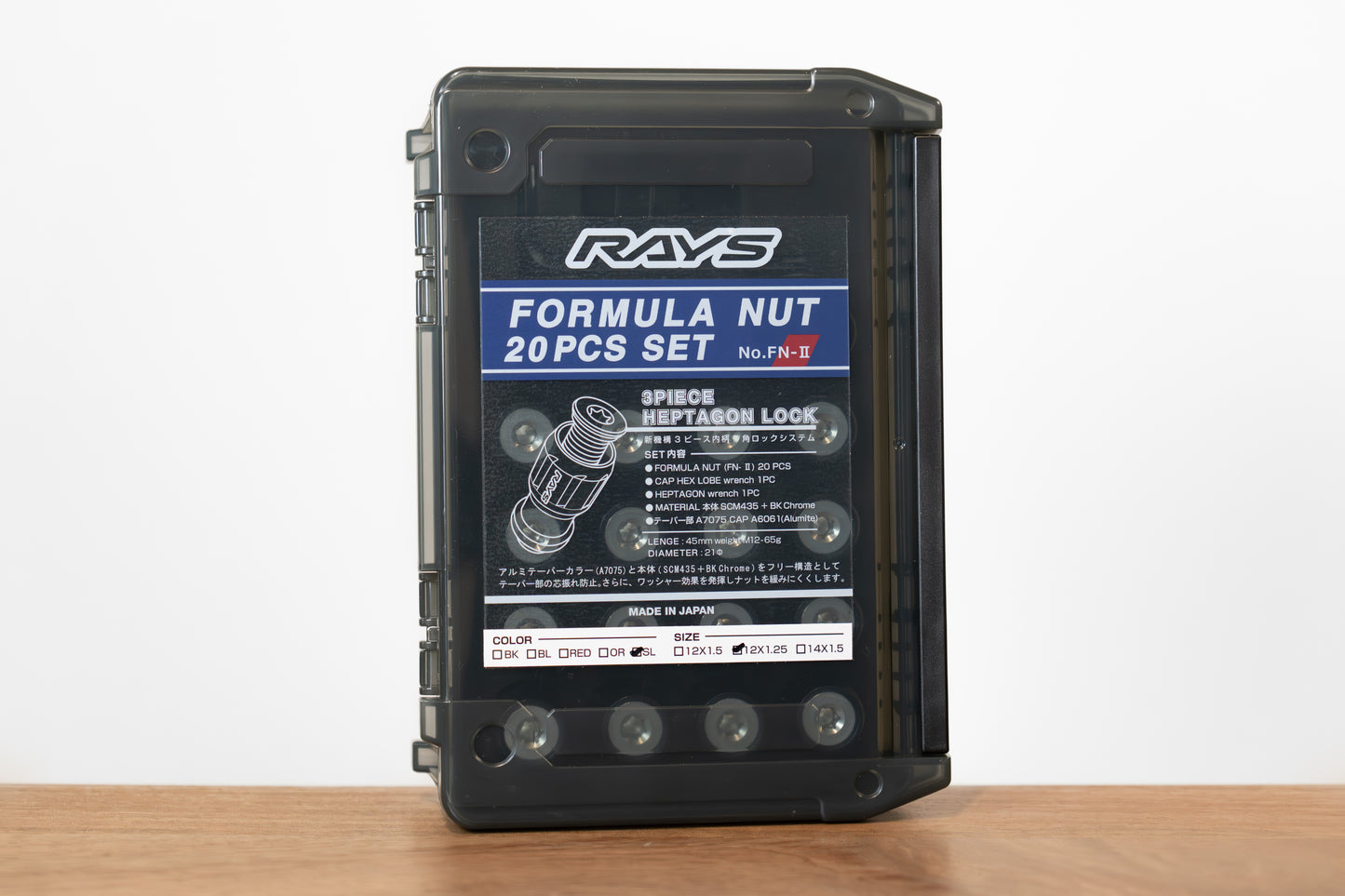 RAYS Formula Nut Set L45 (FN-II) - M12 x 1.25 - 20 Lug Set