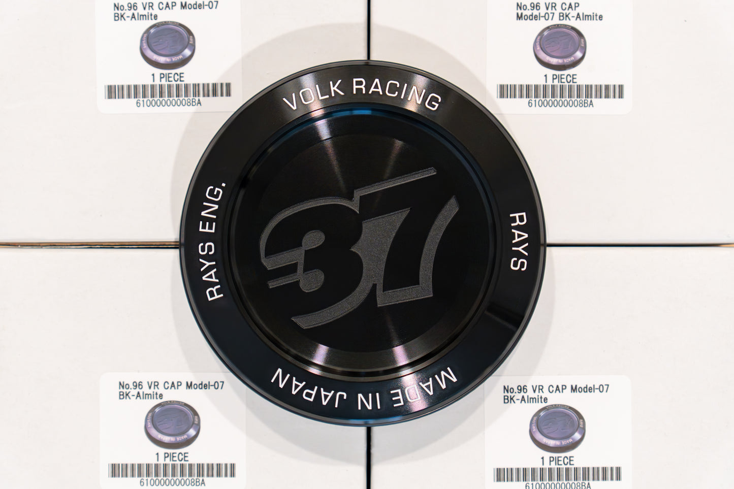 RAYS 4x4 Off-Road Volk Racing Model-07 Center Cap (No.96) - Black Amite BK (4 pcs)