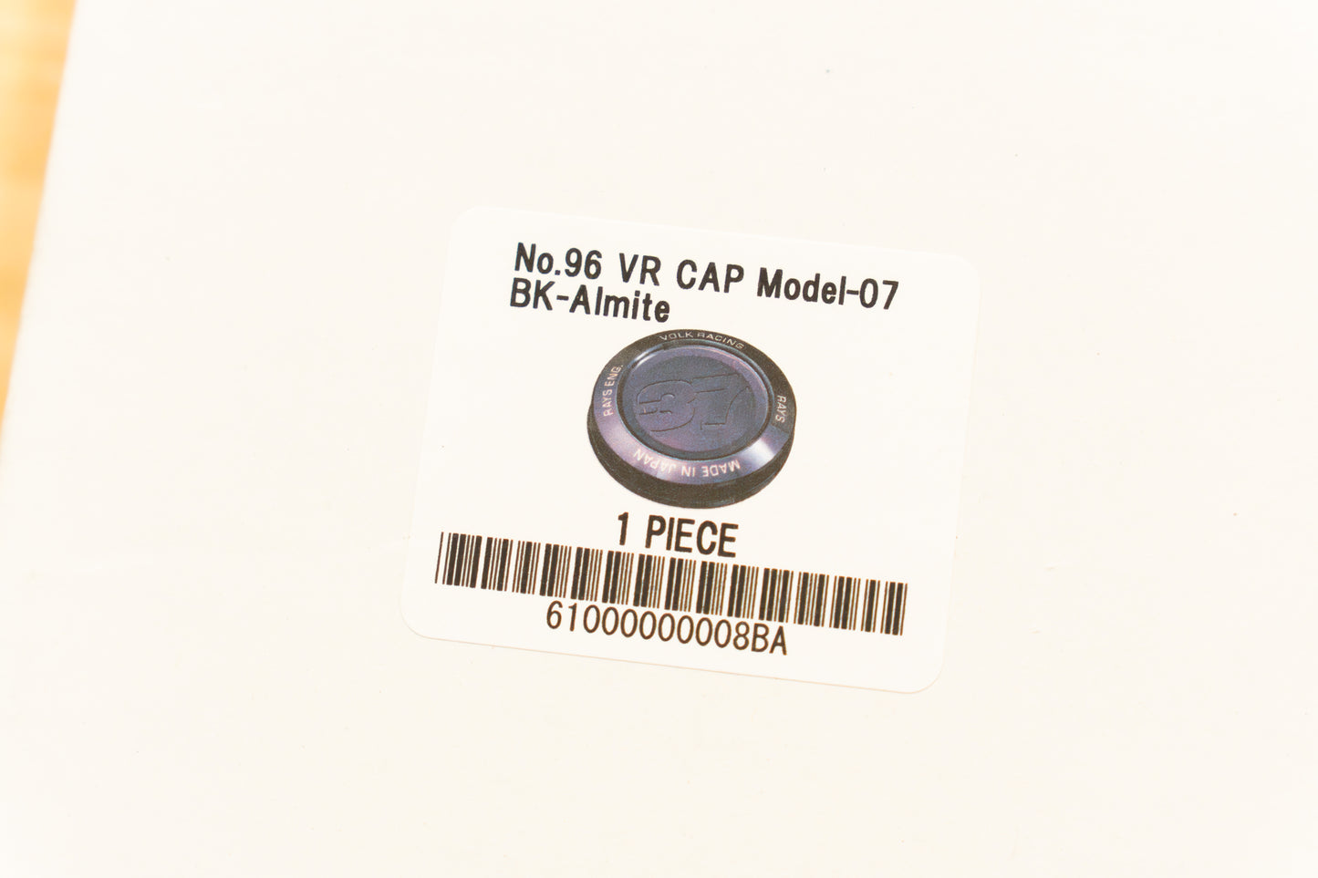 RAYS 4x4 Off-Road Volk Racing Model-07 Center Cap (No.96) - Black Amite BK (4 pcs)