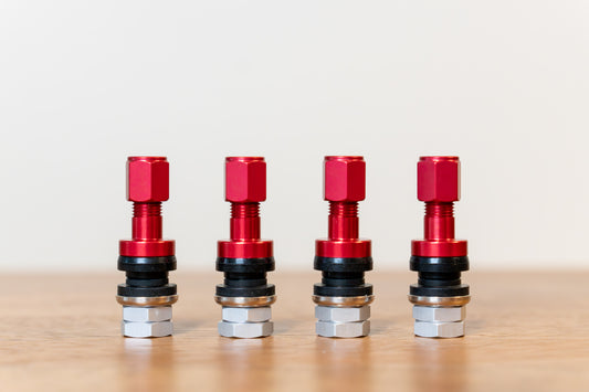 RAYS Inside Aluminum Air Valve (No.42) Anodized - RED
