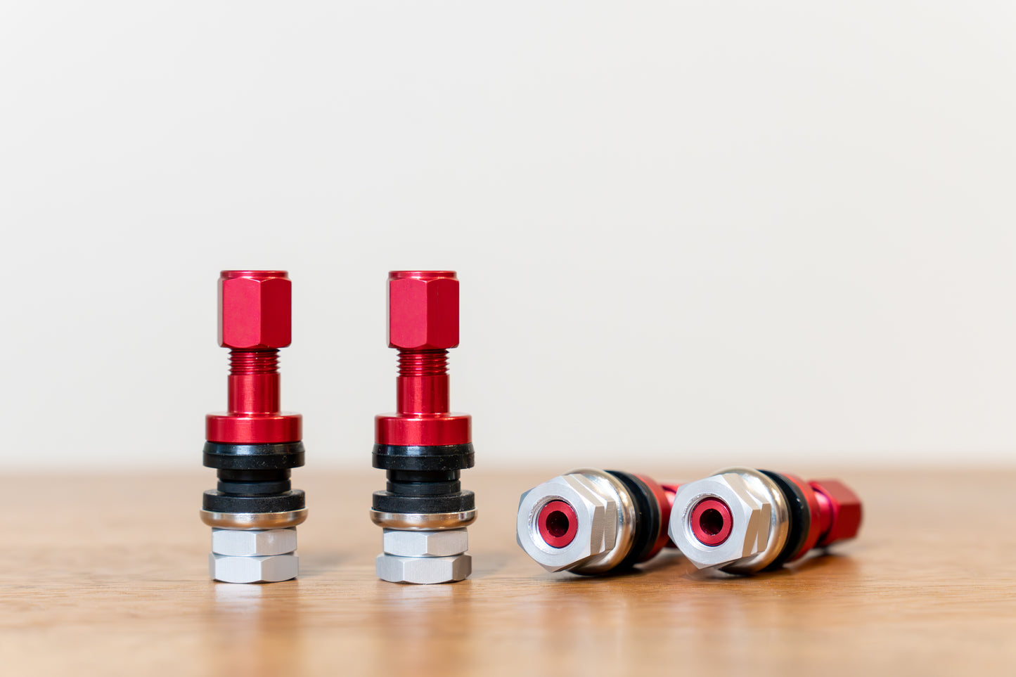 RAYS Inside Aluminum Air Valve (No.42) Anodized - RED