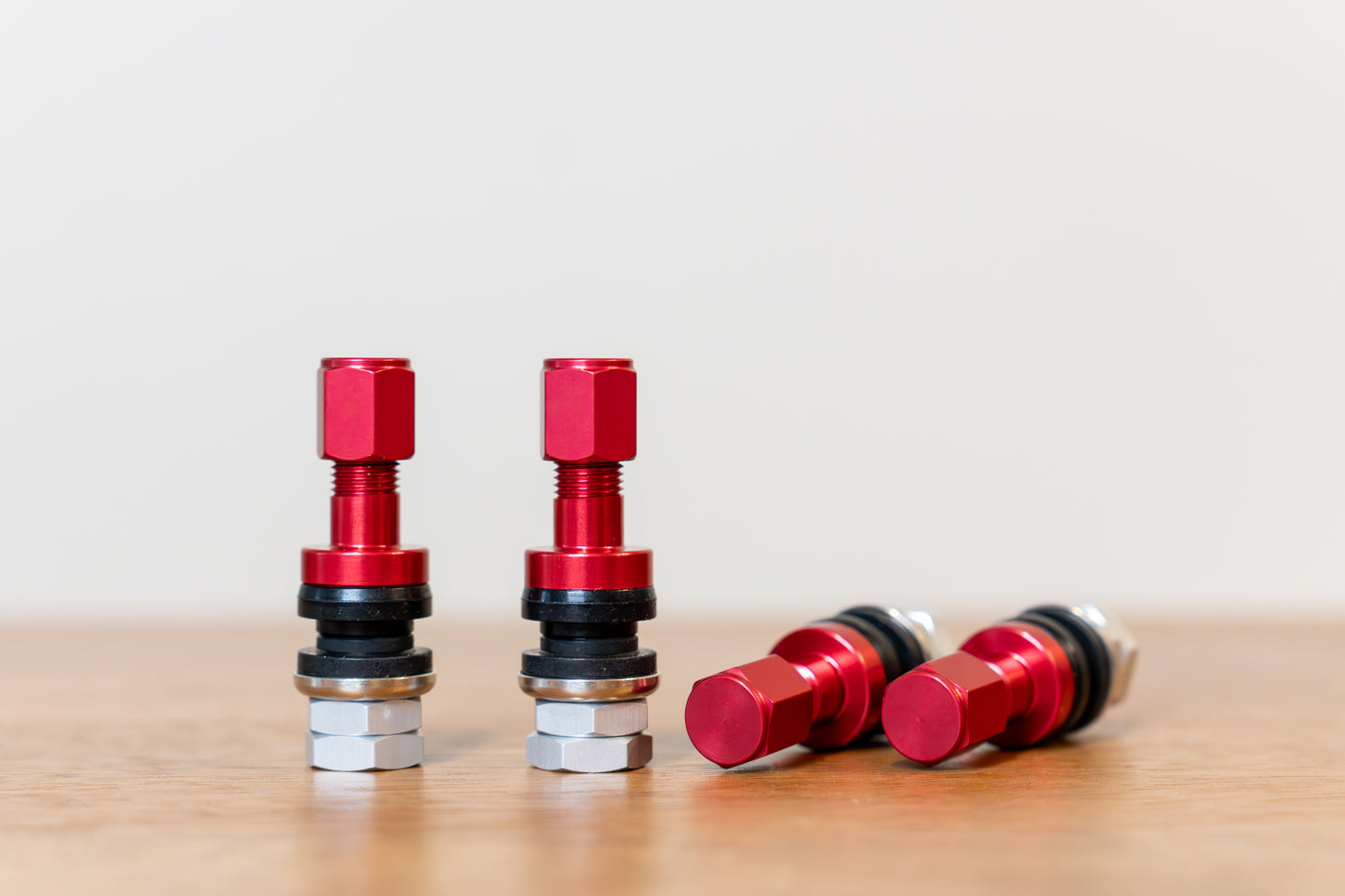 RAYS Inside Aluminum Air Valve (No.42) Anodized - RED